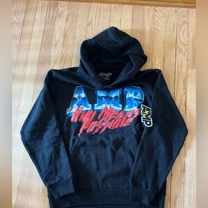 AMP- Any Means Possible Black Graphic Hoodie Brand new in bag Medium